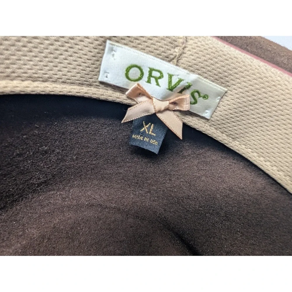 Orvis Hat Cowboy Fitted Mens XL Brown Pheasan Creek Wool Felt Wide Brim Outdoor